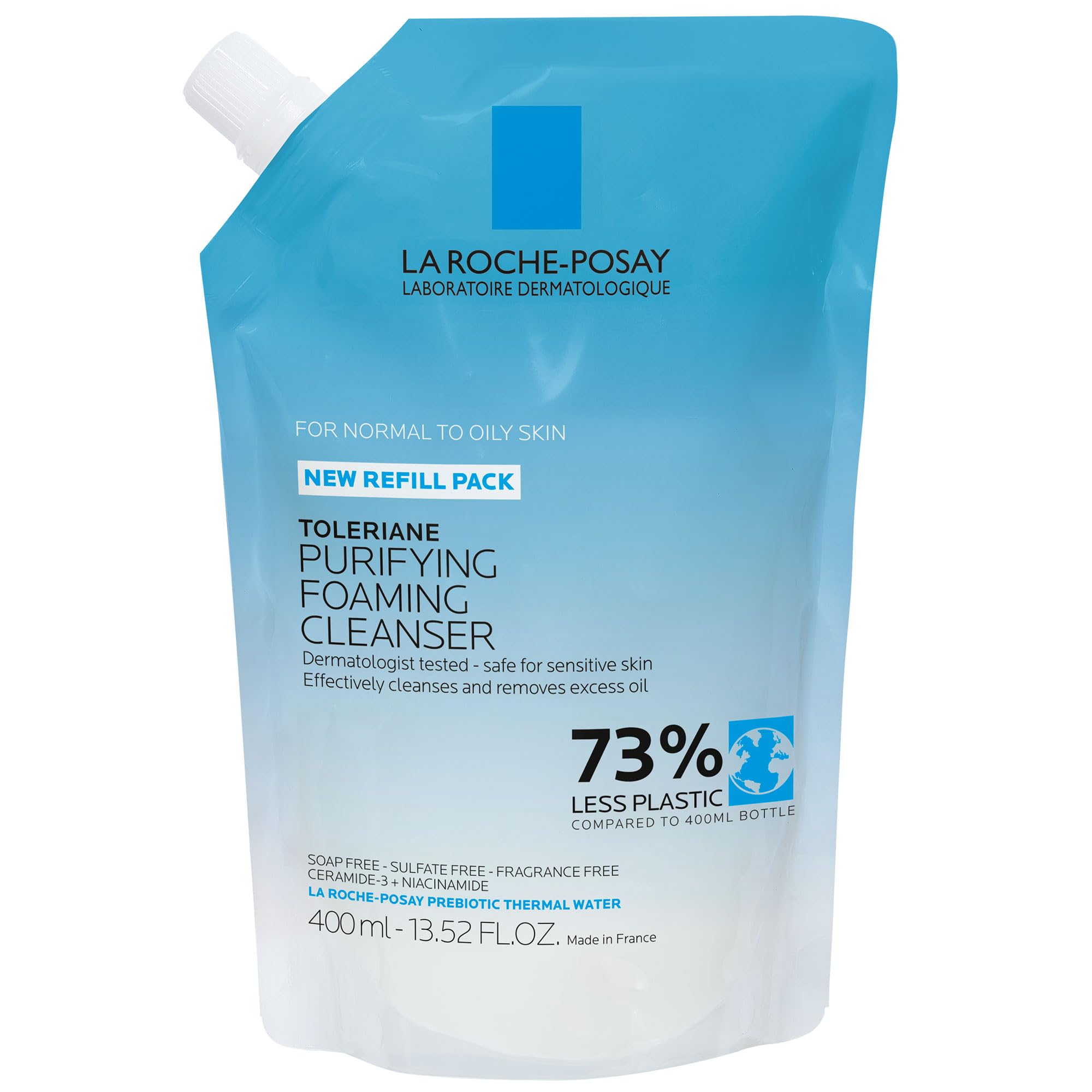 La Roche-Posay Toleriane Purifying Foaming Facial Cleanser, Oil Free Face Wash for Women & Men with Niacinamide + Ceramides, Pore Cleanser Safe For Sensitive Skin, Won’t Dry Out Skin, Soap Free