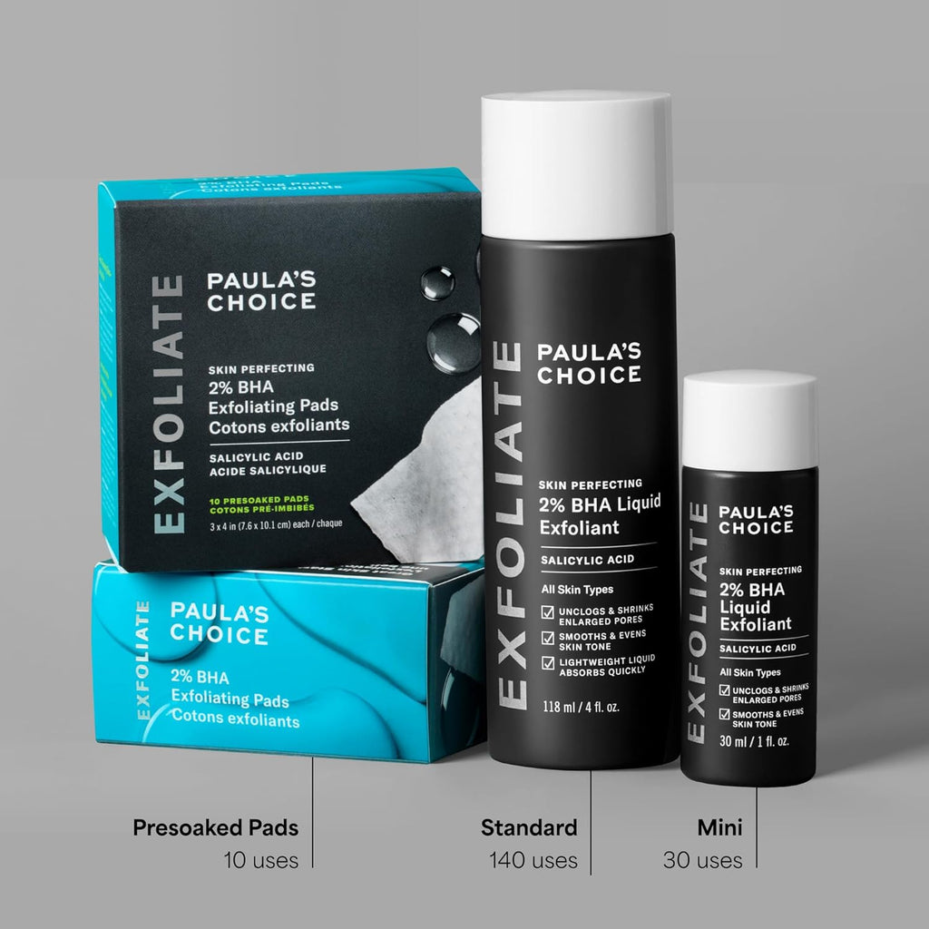 Paula's Choice SKIN PERFECTING 2% BHA Liquid Exfoliant with Salicylic Acid, Facial Polish for Pores, Wrinkles & Fine Lines, Suitable for Blackhead-Prone Skin, Fragrance-Free (Copy) (Copy)
